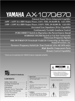 Yamaha AX-1070-Owners-Manual